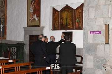 Visita del nuncio del Papa a la Basílica de Telde/Francisco Javier Santana y Antonio Alí.